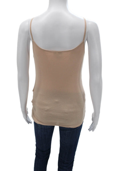 Joie Womens Beige Scoop Neck Camisole Sleeveless Cotton Blend Size M