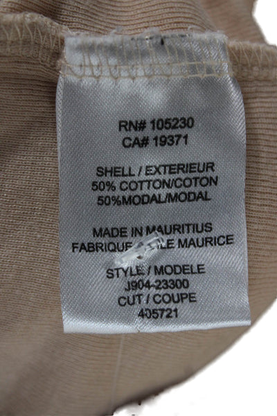 Joie Womens Beige Scoop Neck Camisole Sleeveless Cotton Blend Size M
