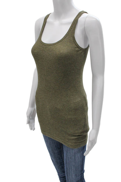 Vince Mens Tank Top Scoop Neck Sleeveless Beige 100% Polyamide Size M