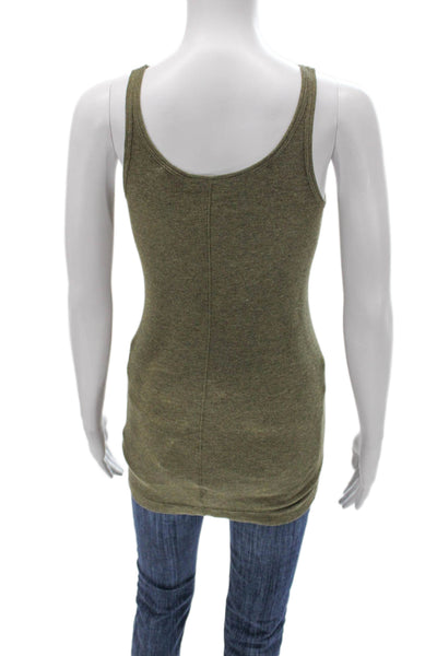 Vince Mens Tank Top Scoop Neck Sleeveless Beige 100% Polyamide Size M