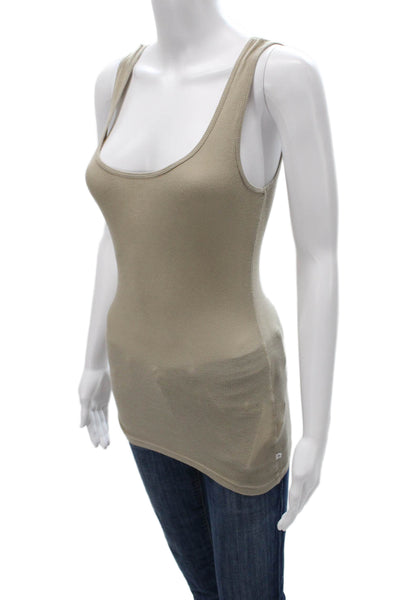 Standard James Perse Women Beige Cotton Basic Tank Size 3