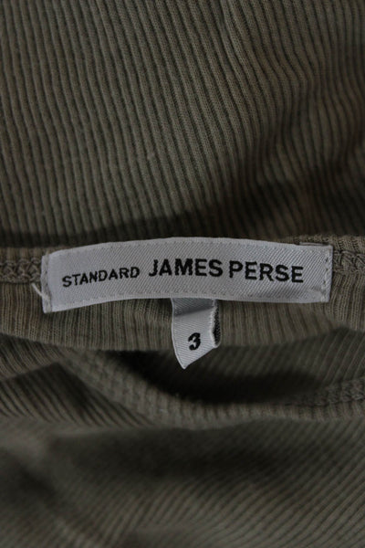 Standard James Perse Women Beige Cotton Basic Tank Size 3