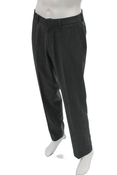 Calvin Klein Mens Dress Pants Gray Zip 66% Polyester 34% Rayon Size 31