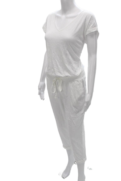 Akris Punto Women Cropped Cotton Pants Beige Zip Size 8