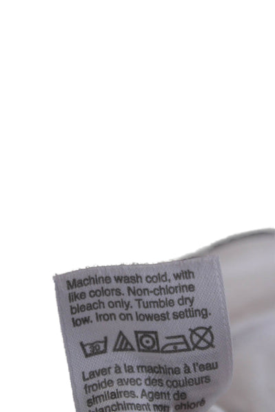 J Crew Womens Straight Jeans White High Rise Cotton Button Size 26