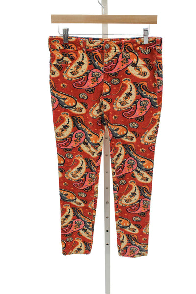 Pilcro and the Letterpress Anthropologie Women Ankle Pants Paisley Size 29