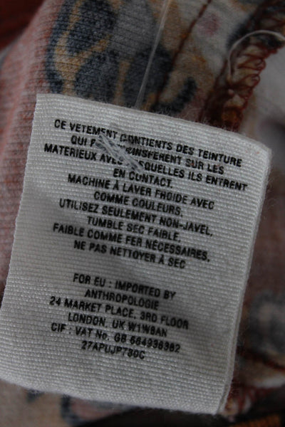 Pilcro and the Letterpress Anthropologie Women Ankle Pants Paisley Size 29