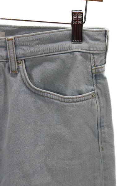 COS Womens Cropped High Rise Jeans Blue Cotton Size 26