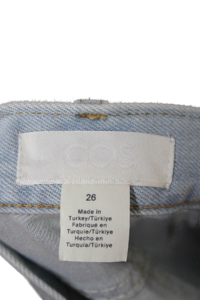 COS Womens Cropped High Rise Jeans Blue Cotton Size 26