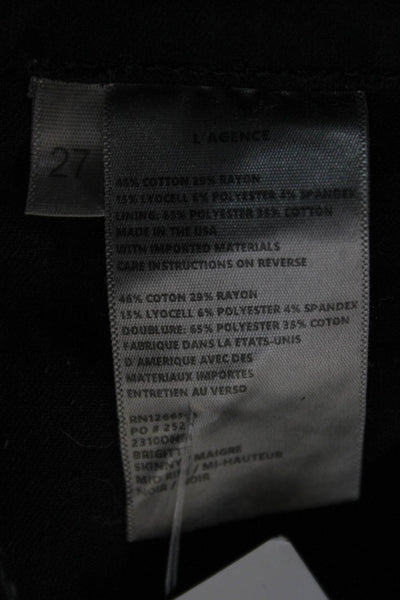 L'Agence Womens Black Skinny Jeans Size 27