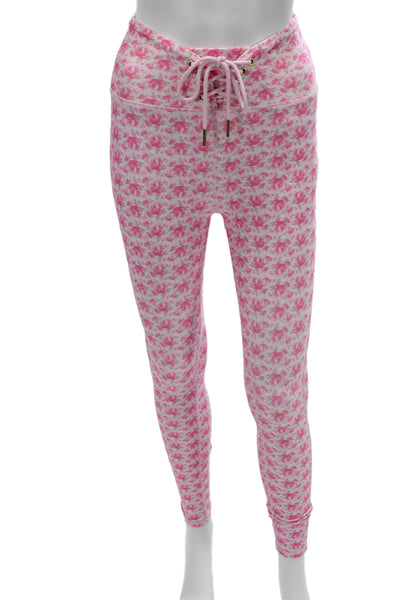 Love Shack Fancy Womens Ankle Floral Leggings Pink Size XS