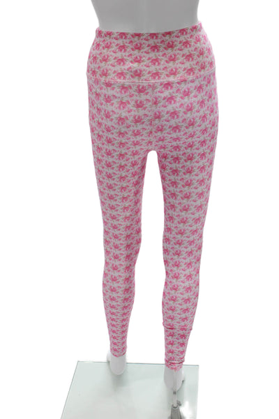 Love Shack Fancy Womens Ankle Floral Leggings Pink Size XS