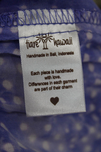 Tiare Hawaii Women Maxi Dress Purple Polka Dot Square Neck Size One Size