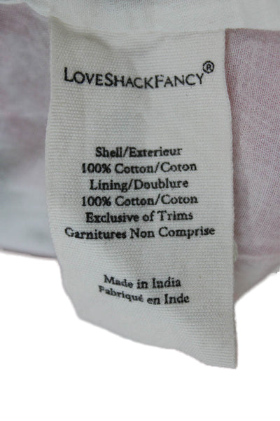Love Shack Fancy Womens Fit & Flare Halter Floral Cotton Dress White Size XS