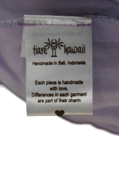 Tiare Hawaii Womens Maxi Dress Purple TieDye Rayon Sleeveless Size One