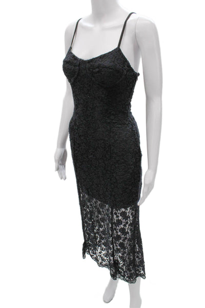 Love Shack Fancy Womens Maxi Floral Sweetheart Sleeveless Dress Size S