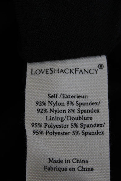 Love Shack Fancy Womens Slip Dress Black Sweetheart Sleeveless Long Size XS
