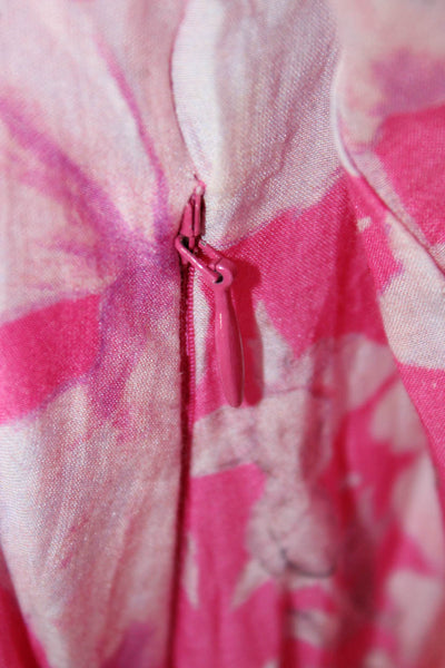 Love Shack Fancy Women Pink Floral Cotton Long Sleeve Mini Dress Size 2