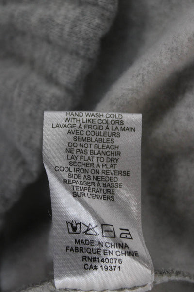 Generation Love Womens Pullover Hoodie Gray Cotton Zip Hooded Solid Fall Size M