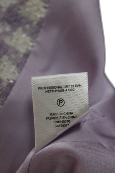 Generation Love Womens Basic Jacket Purple Check Button Long Sleeve Size XS