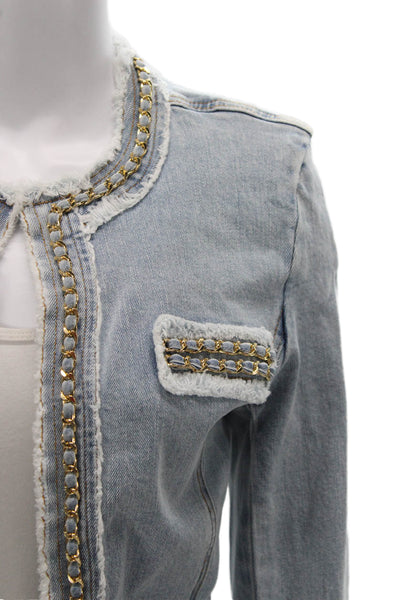 Generation Love Women Basic Jacket Blue 3/4 Sleeve Size XS