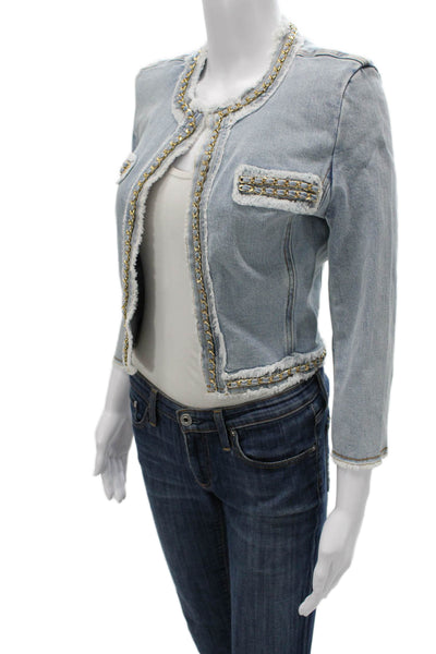 Generation Love Women Basic Jacket Blue 3/4 Sleeve Size XS