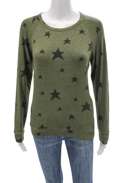 Buffalo David Bitton Womens Pullover Sweatshirt Green Viscose Size S