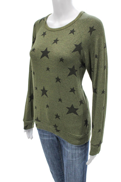 Buffalo David Bitton Womens Pullover Sweatshirt Green Viscose Size S