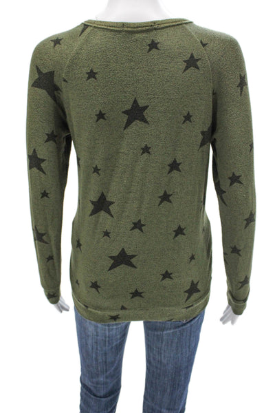 Buffalo David Bitton Womens Pullover Sweatshirt Green Viscose Size S