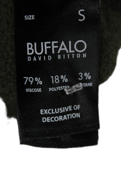 Buffalo David Bitton Womens Pullover Sweatshirt Green Viscose Size S