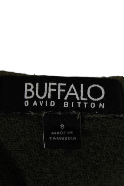 Buffalo David Bitton Womens Pullover Sweatshirt Green Viscose Size S