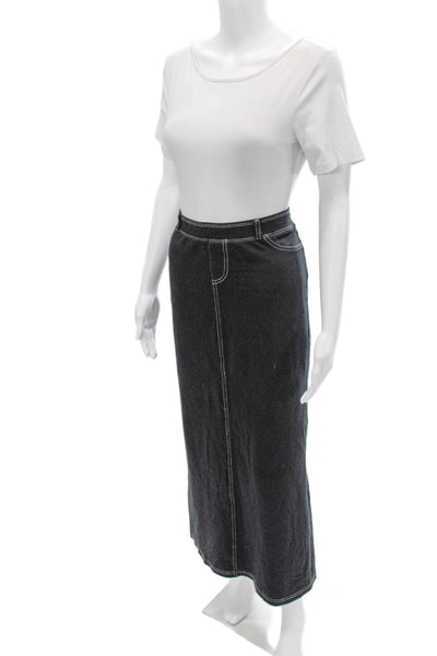 Hard Tail Womens Maxi Skirt Gray 90% Cotton Long Size L