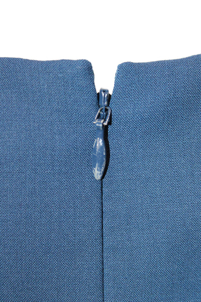 Theory Womens Blue Sheath Dress Sleeveless Boat Neck Knee Length Size 6