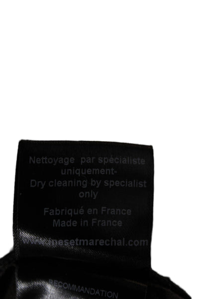 Ines & Marechal Womens Dress Pants Brown Lamb Leather Zip Size 36