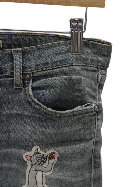 J Brand Women Skinny Gray Jeans Cotton Mid Rise Size 26