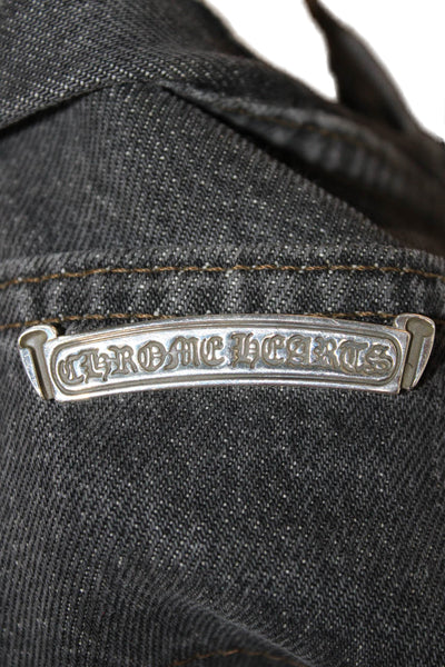 Chrome Hearts Mens Gray Straight Jeans Cotton Size 27