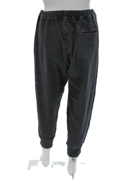 Designer Womens Gray Animal Print Cotton Drawstring Jogger Pants Size M