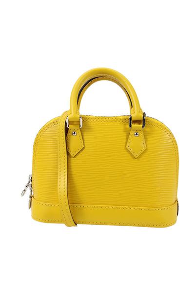Louis Vuitton Womens Womens Epi Leather Nano Alma Tote Handbag Yellow