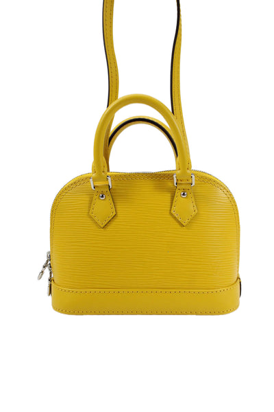 Louis Vuitton Womens Womens Epi Leather Nano Alma Tote Handbag Yellow