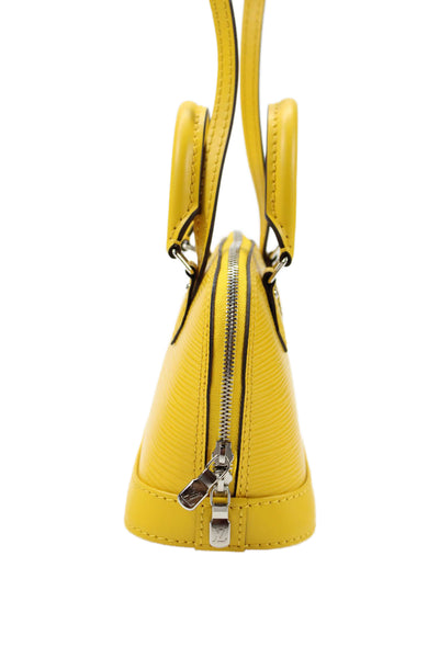 Louis Vuitton Womens Womens Epi Leather Nano Alma Tote Handbag Yellow