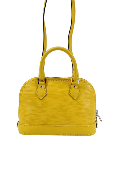 Louis Vuitton Womens Womens Epi Leather Nano Alma Tote Handbag Yellow