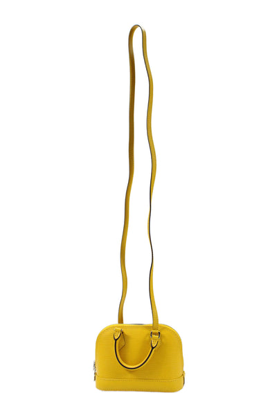 Louis Vuitton Womens Womens Epi Leather Nano Alma Tote Handbag Yellow