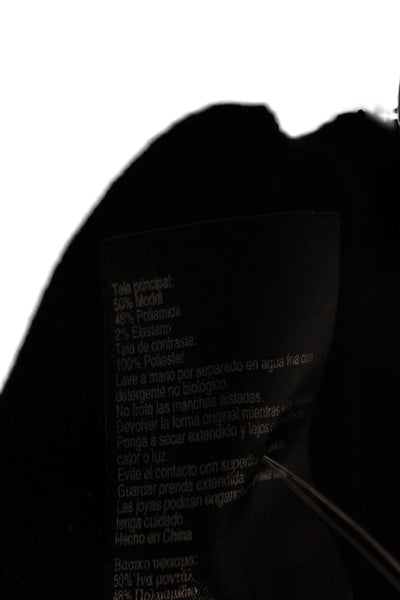 Karen Millen Women Turtleneck Tunic Sweater Black Modal Long Sleeve Size 3