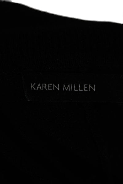 Karen Millen Women Turtleneck Tunic Sweater Black Modal Long Sleeve Size 3