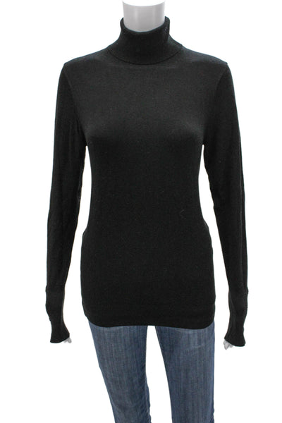 Zara Knit Women Pullover Black Turtleneck Long Sleeve Sweater Size M