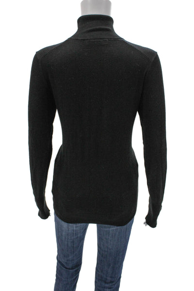 Zara Knit Women Pullover Black Turtleneck Long Sleeve Sweater Size M