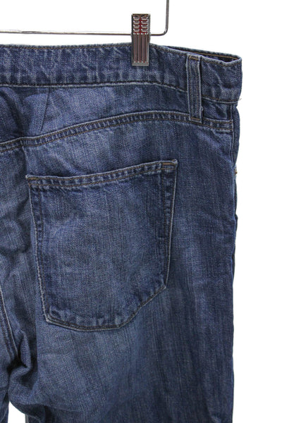 J Brand Mens Straight Jeans Blue Button Cotton Blend Size 38