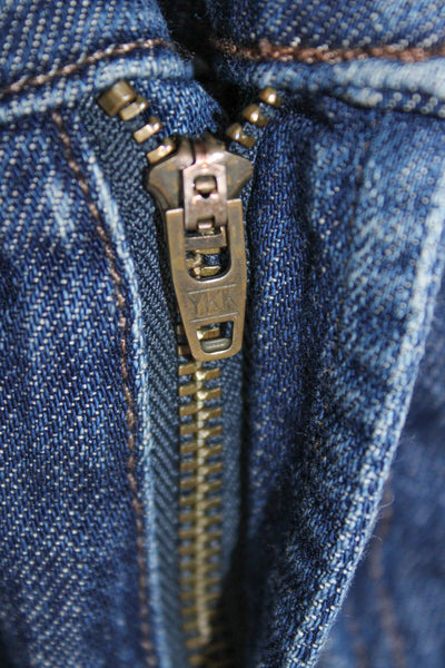J Brand Mens Straight Jeans Blue Button Cotton Blend Size 38