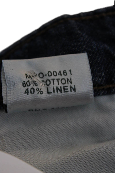 J Brand Mens Straight Jeans Blue Button Cotton Blend Size 38