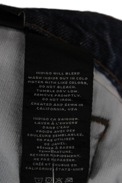J Brand Mens Straight Jeans Blue Button Cotton Blend Size 38